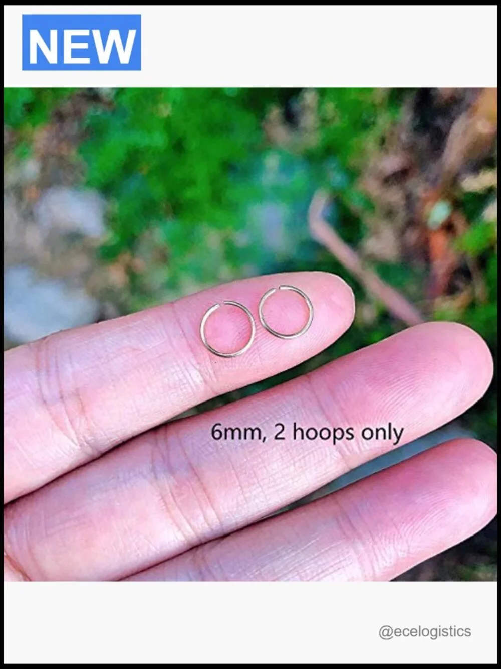 6mm Gold Filled Huggie Hoop Earrings for Cartilage Helix Tragus Nose